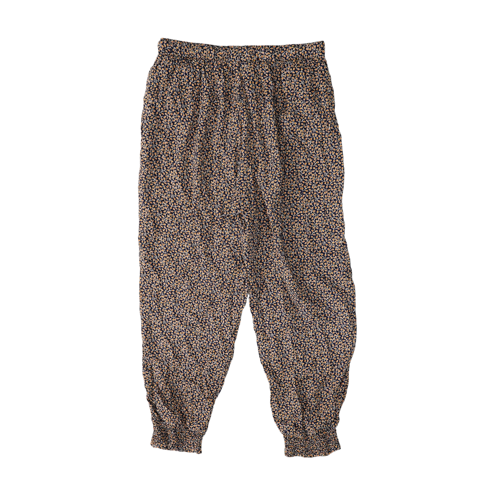 Navy Floral Regular Pants