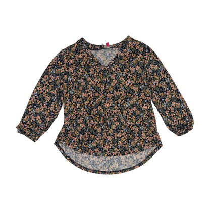 Navy Floral Blouse
