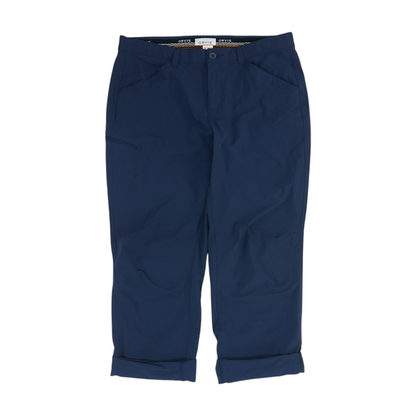Navy Solid Chino Capris