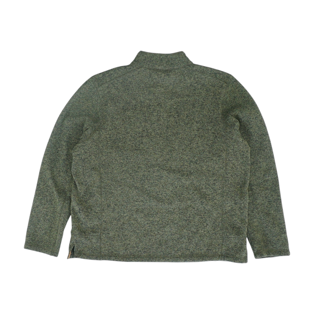 Green Solid 1/4 Zip Pullover