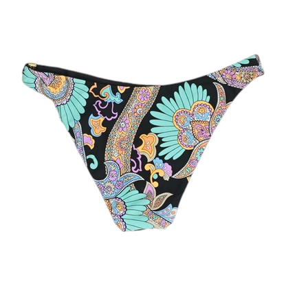 Black Abstract Swim Bottom