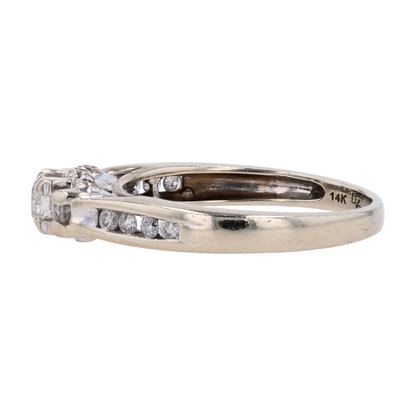 1/2 ctw 14K White Gold Diamond Engagement Ring