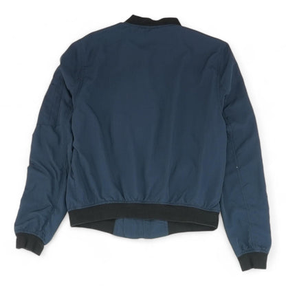 Navy Solid Bomber Jacket