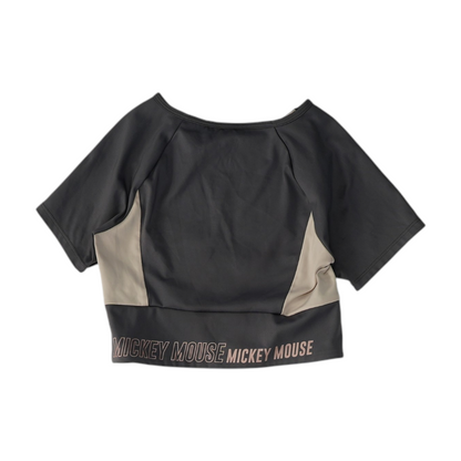 Gray Color Block T-Shirt