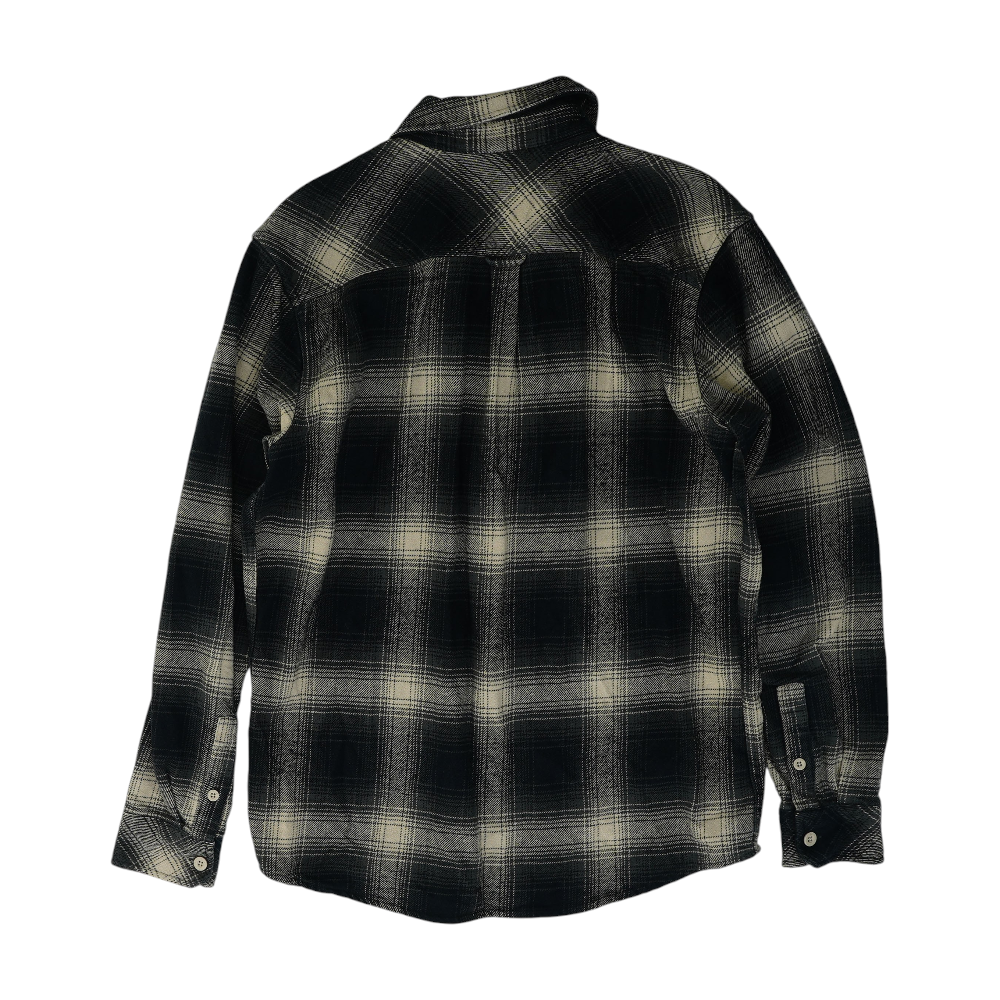 Gray Plaid Flannel Button Down