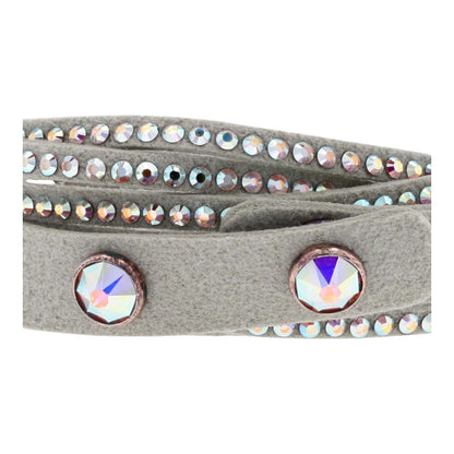 Gray Crystal Wrap Star Bracelet