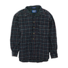 Navy Plaid Flannel Button Down