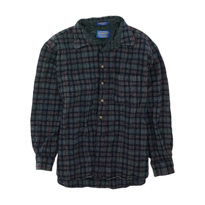 Navy Plaid Flannel Button Down