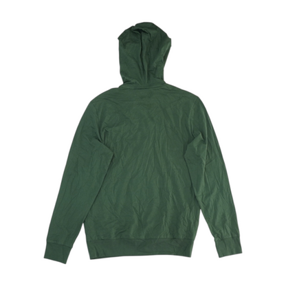 Green Solid Hoodie Pullover