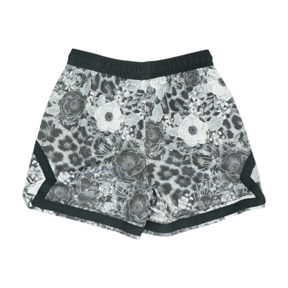 Gray Floral Active Shorts