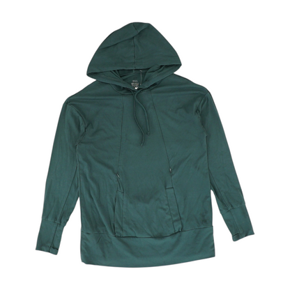Green Solid Hoodie Pullover