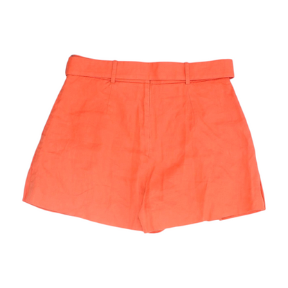 Orange Solid Chino Shorts