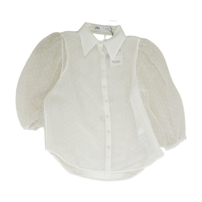 White Polka Dot Blouse