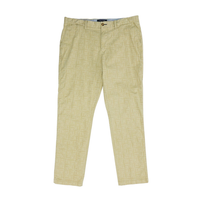 Khaki Print Regular Pants