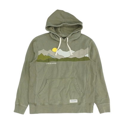 Gray Solid Hoodie Pullover