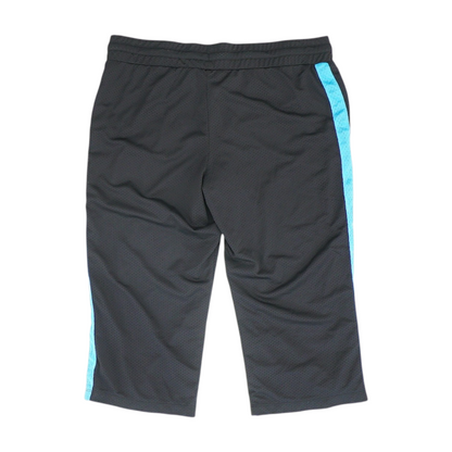 Black Solid Active Capris