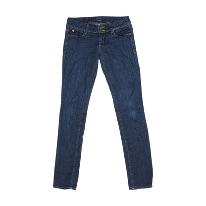 Blue Low Rise Slim Leg Jeans