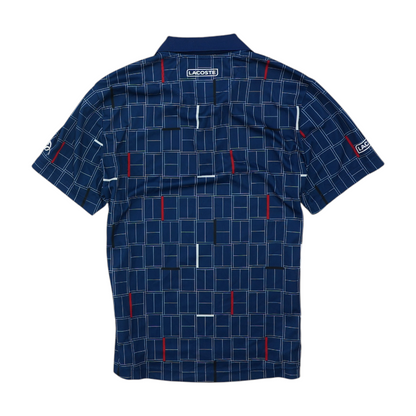 Navy Plaid Short Sleeve Polo