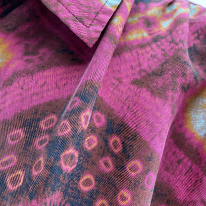 Pink Print Silk Mini Dress