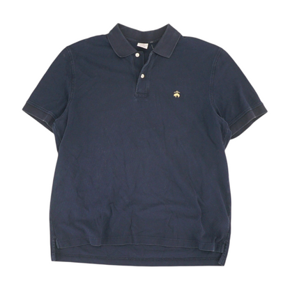 Navy Solid Short Sleeve Polo