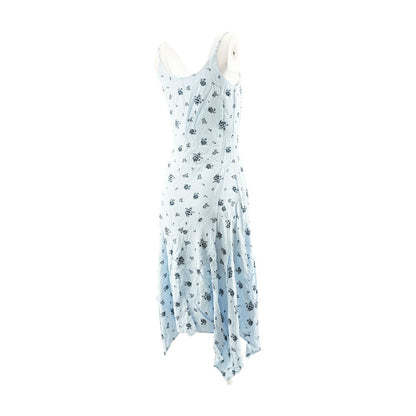 Blue Floral Midi Dress