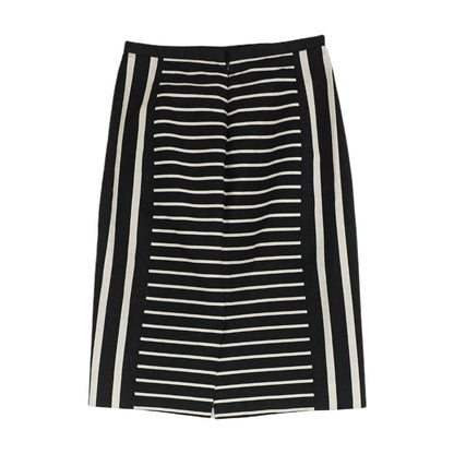 Black Striped Midi Skirt