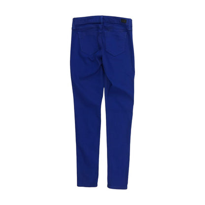 Blue Solid Skinny Leg Jeans