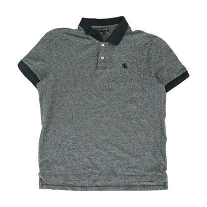 Gray Solid Short Sleeve Polo