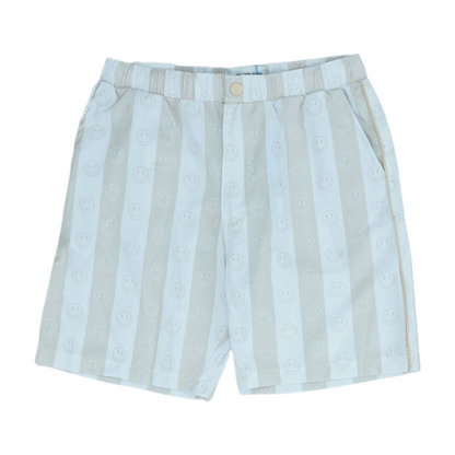Beige Striped Active Shorts