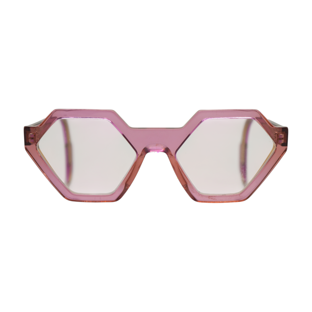 Henau Pink Hector Geometric Prescription Eyewear – Image 2