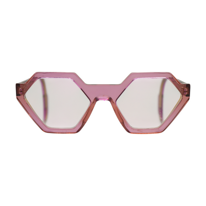 Henau Pink Hector Geometric Prescription Eyewear – Image 2