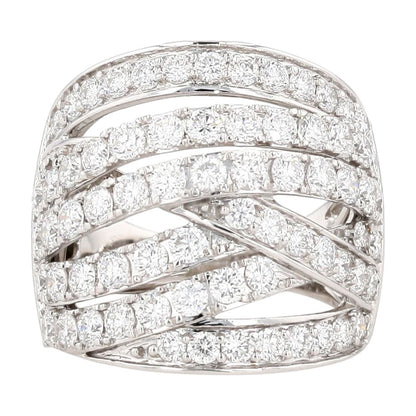3 ctw 14K White Gold Lab Grown Diamond Statement Ring
