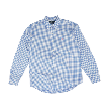 Blue Check Long Sleeve Button Down
