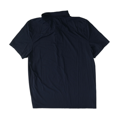 Navy Solid Short Sleeve Polo