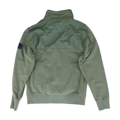 Olive Solid Sweatshirt Pullover