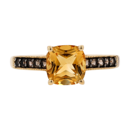 1 1/2 ctw 10K Yellow Gold Citrine Fashion Ring