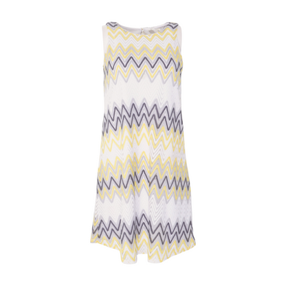 Yellow Chevron Midi Dress