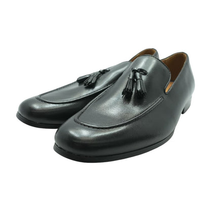 Black Leather Loafer Dress Shoes