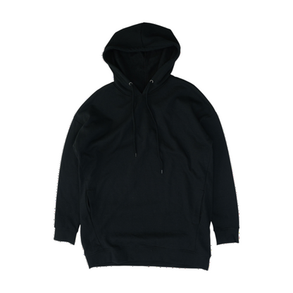 Black Solid Hoodie Pullover