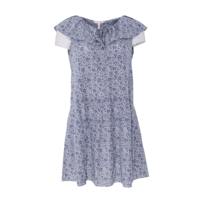 Gray Floral Mini Dress