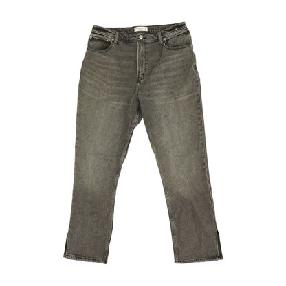 Black High Rise Straight Leg Jeans