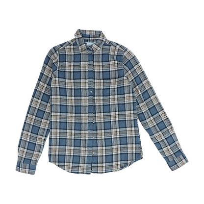 Gray Plaid Long Sleeve Button Down