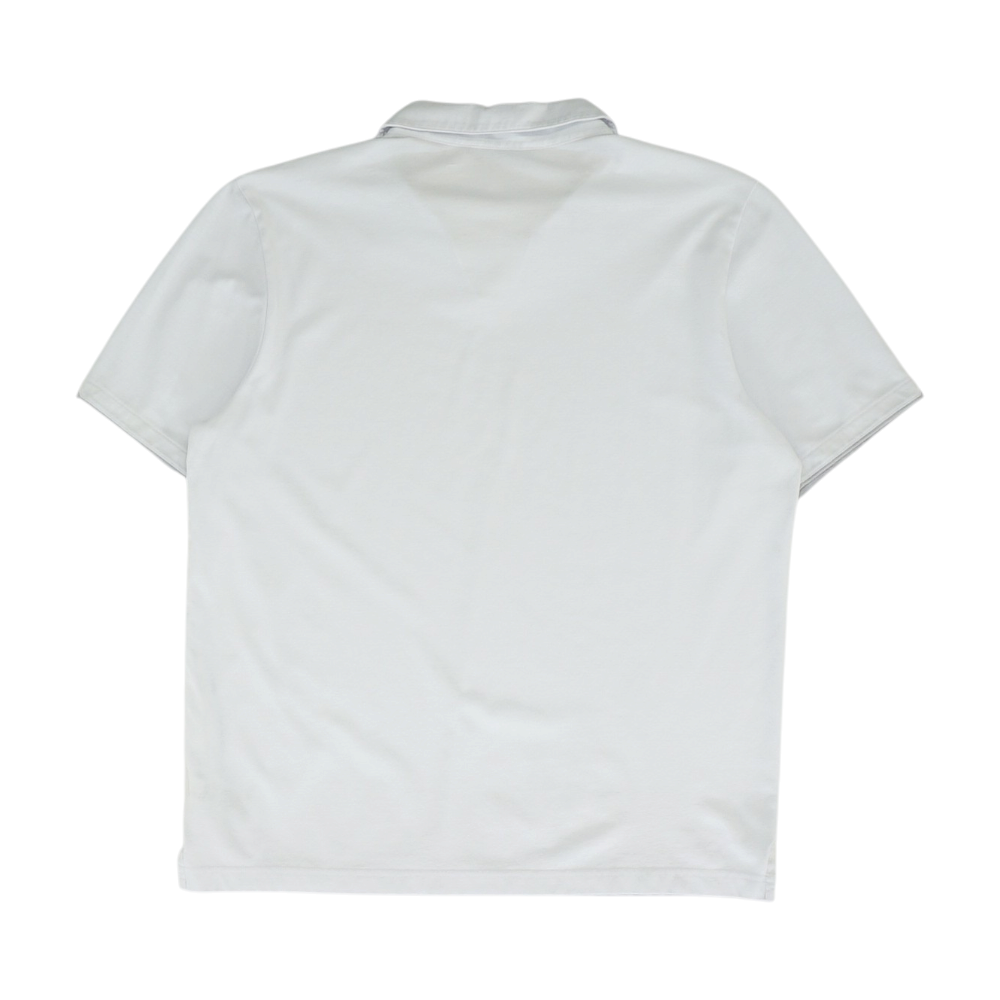 White Solid Short Sleeve Polo