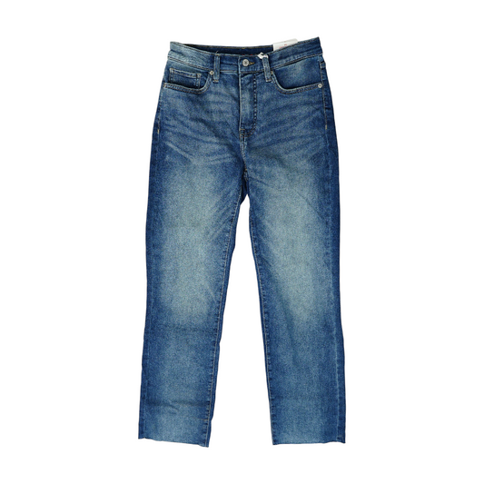 Blue Long Straight Jeans