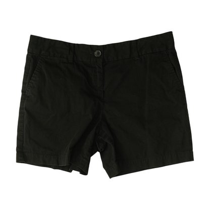 Black Solid Chino Shorts