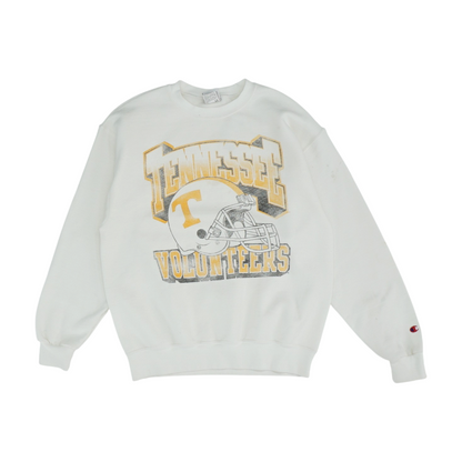 Vintage White Solid Sweatshirt Pullover