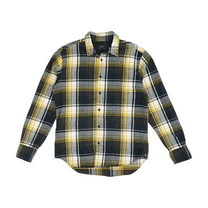 Yellow Plaid Flannel Button Down