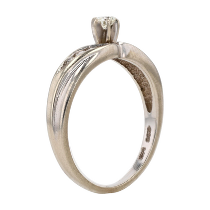 1/6 ctw 14K White Gold Diamond Engagement Ring