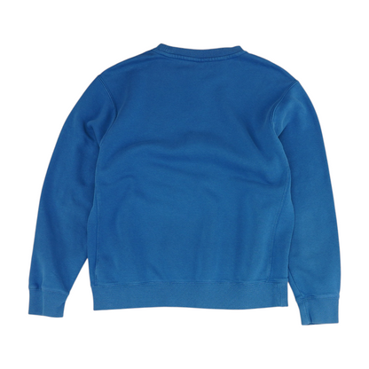 Blue Solid Sweatshirt Pullover