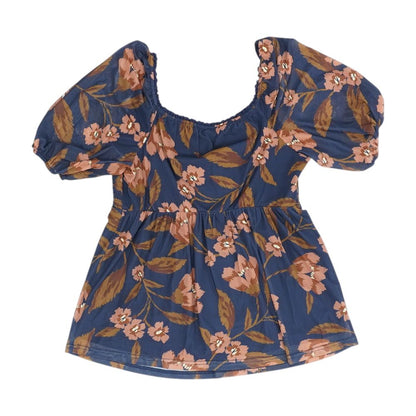 Navy Floral Blouse